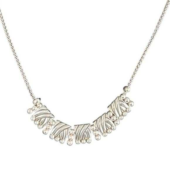 Brighton Sonora Tile Silver Necklace Retired Hard to find - Picture 1 of 6